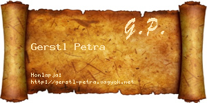 Gerstl Petra névjegykártya